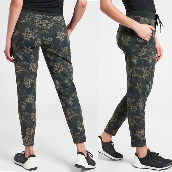 NWT ATHLETA Trekkie North Floral Printed Drawstring Waist Jogger Hiking Pant 20 - Picture 3 of 7